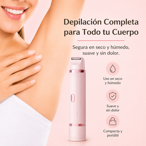 Depiladora eléctrica 2en1 — Piel suave en cara y cuerpo
